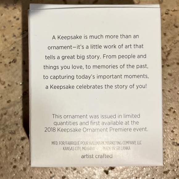 2018 Hallmark Cowardly Lion miniature ornament, 2.5”, NIB - Picture 2 of 4